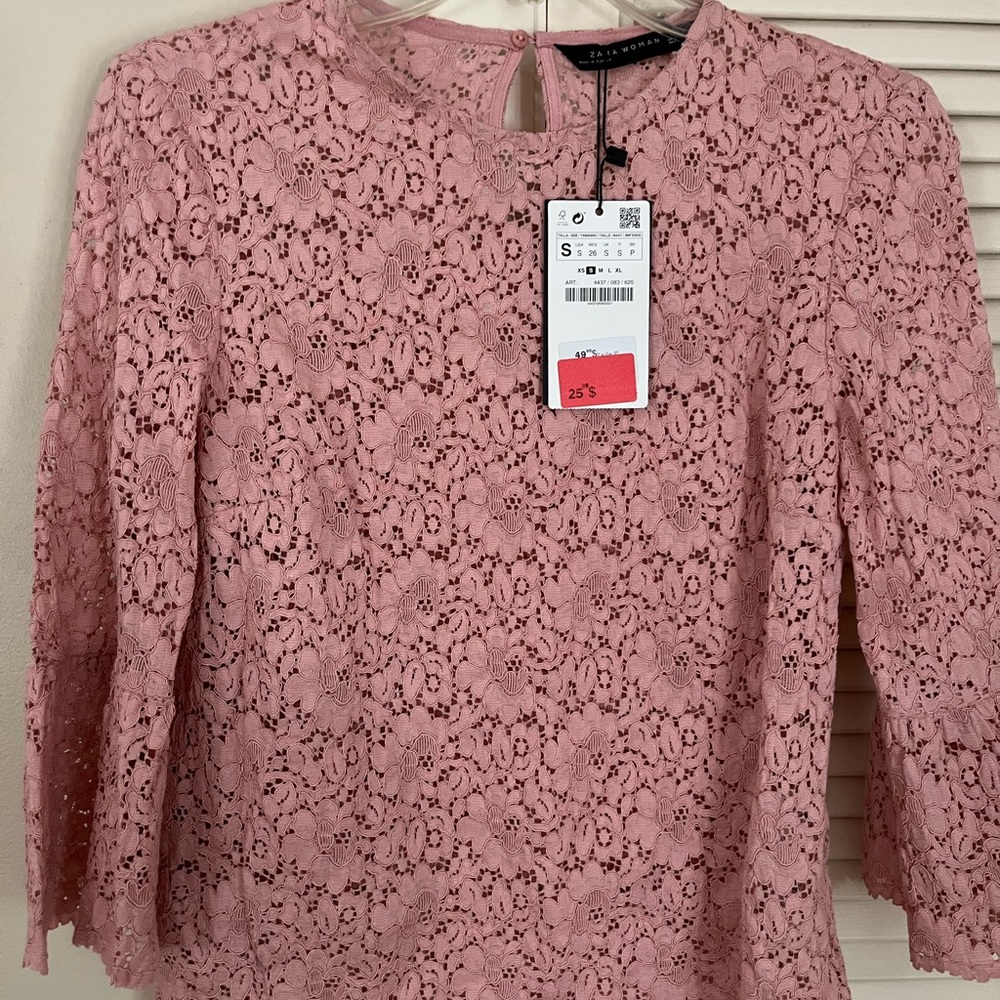 Pink Lace Women's Top